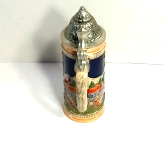 Gertz Clasic Collectable Ceramic Beer Stein with Silver Lid - Picture 5 of 8